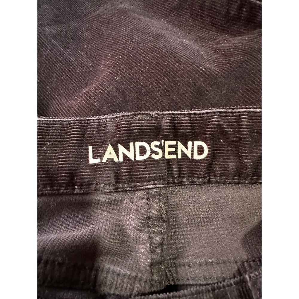 Lands' End Women's Boot Corduroy Pants Sz 10 Black Mid Rise Stretch‎ 5 Pockets - Picture 5 of 10